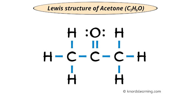 acetone C3H6O lewis structure
