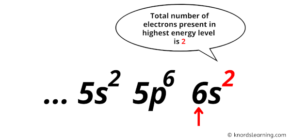 valence electrons in barium