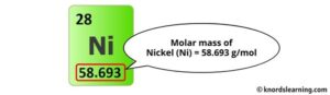 molar mass of nicl2