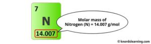 molar mass of nitrate oxide