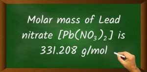 calculate the molar mass of lead ii nitrate pb no3 2
