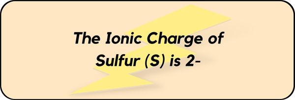 sulfur charge number